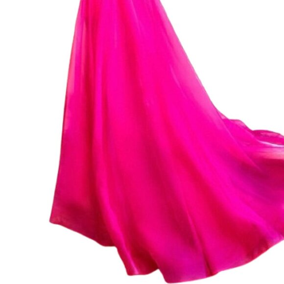 NWT Portia and Scarlett PS24509X Prom Dress Hot Pink Size 4 - Picture 4 of 6
